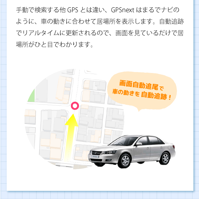 Gpsで車の追跡ができるgps発信機のgpsnext